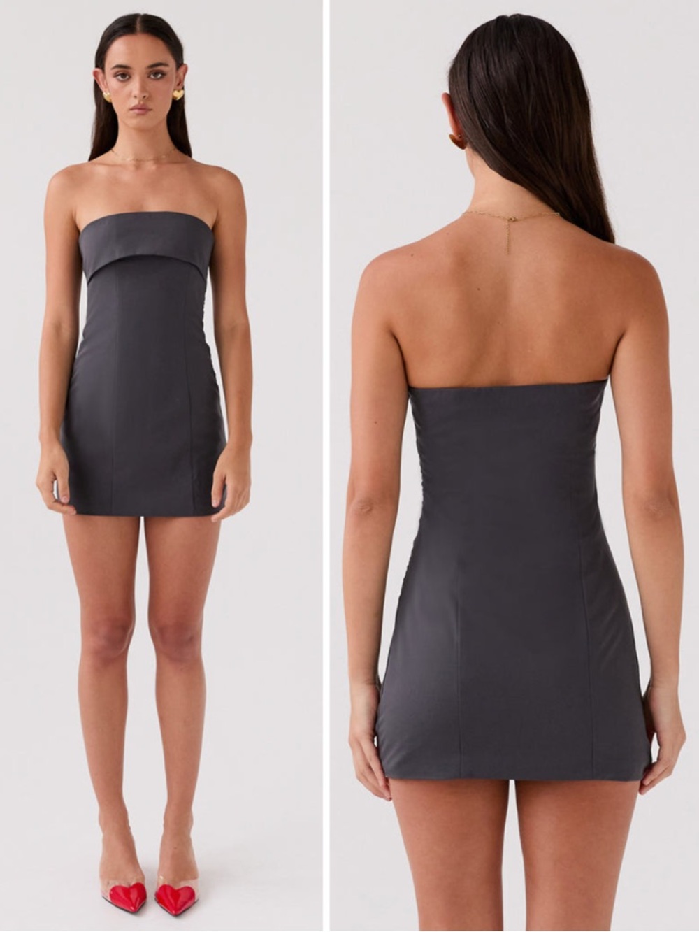 PepperMayo Total Need Mini Dress In Charcoal